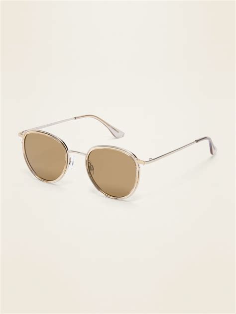 clear frame round sunglasses